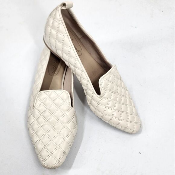 Corso Como Alanea Tapioca Quilted Leather Loafers Flats 6.5 - Picture 1 of 7